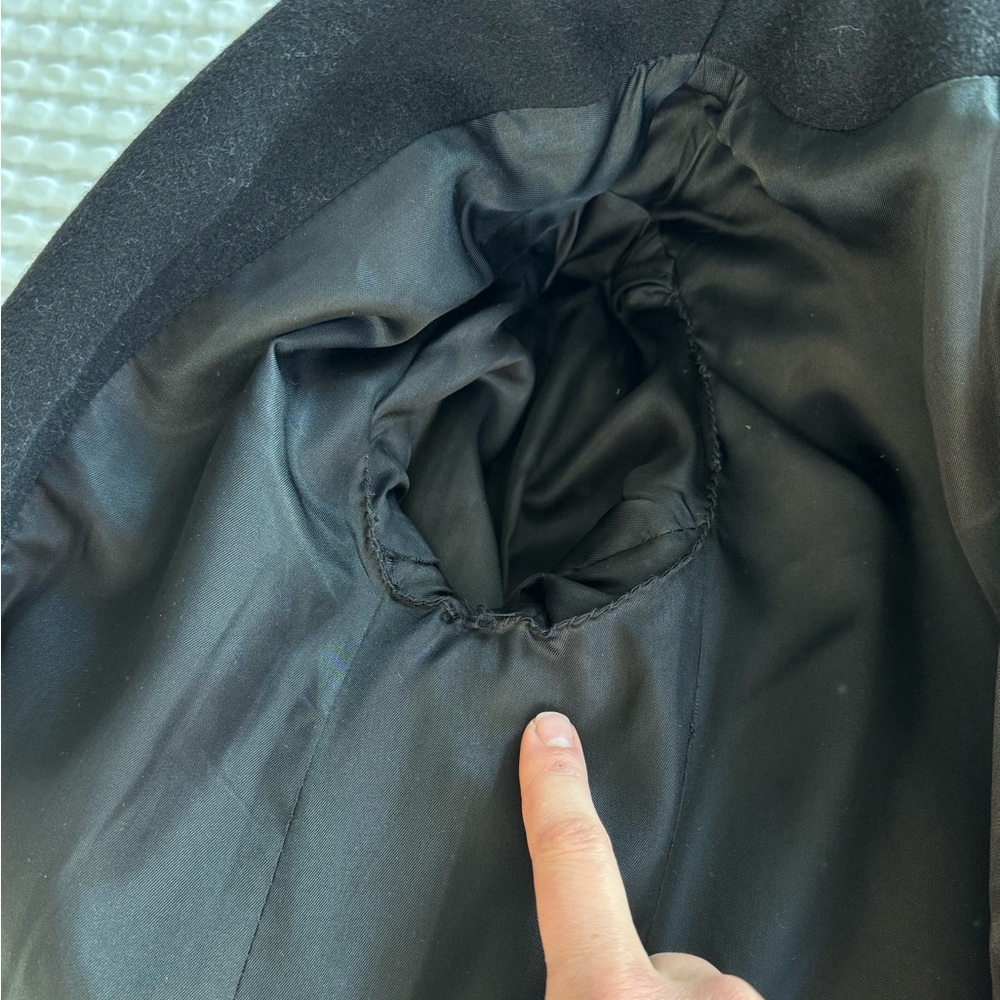 Vintage Coat Made in USA Harve Bernard Women’s Black Ember Wool Coat Sz 6 - Picture 14 of 14